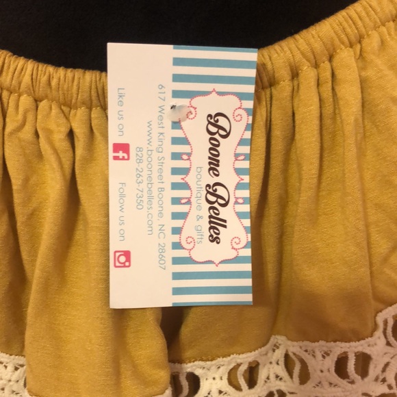 Mustard Tunic Dress With Ruffle Collar. Brand New With Tags - Picture 5 of 7